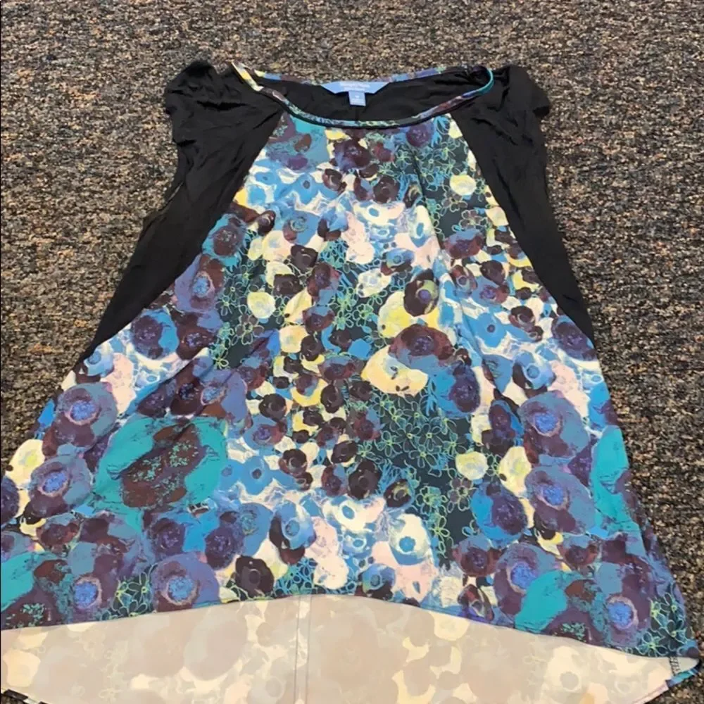 Simply Vera Floral Flowy Sleeveless Top sz. M EUC